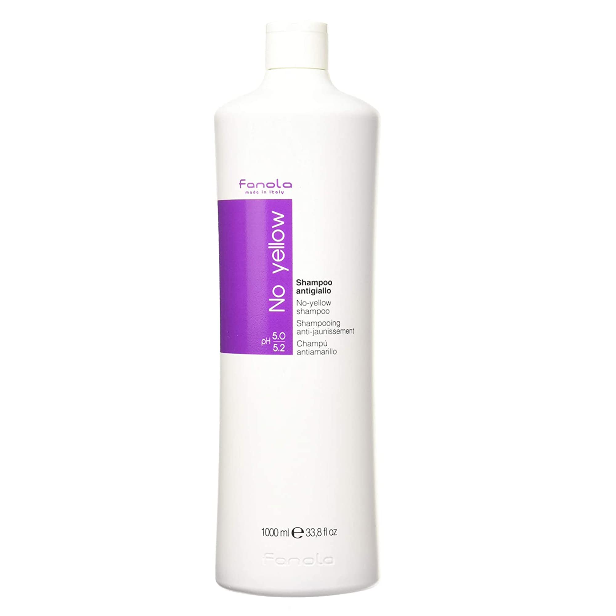 Shampoo Fanola No Yellow Purple 1000ml Para Cabelos Loiros