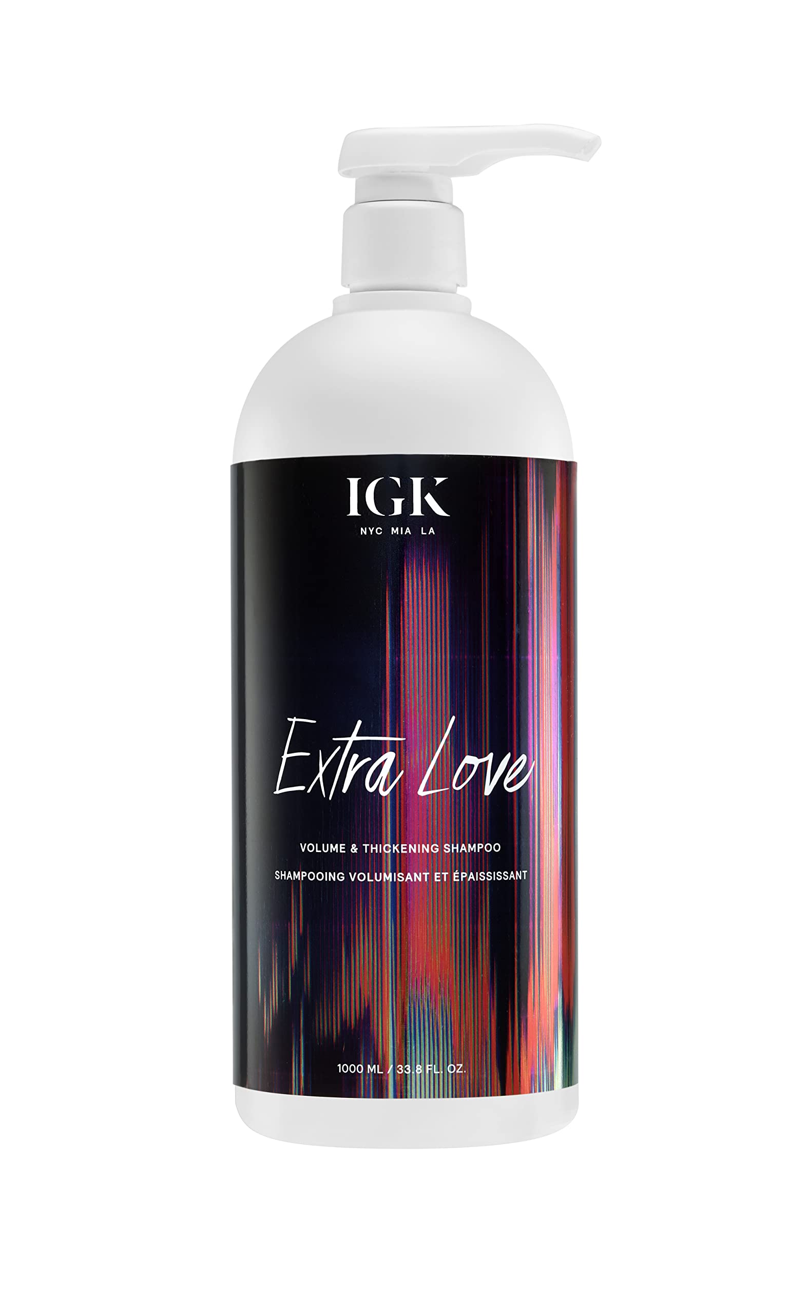 Shampoo Igk Extra Love Volume Thickening 1l Para Cabelos Finos