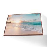 Quadro Praia Da Paz Vinil Com Vidro Tamanho/moldura 20x30 Caixa Cor Madeira