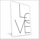 Quadro Love Canvas Com Vidro Tamanho/moldura 70x50 Caixa Cor Branca