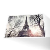 Quadro Torre Eiffel Canvas Sem Vidro Tamanho/moldura 150x100 Caixa Cor Branca