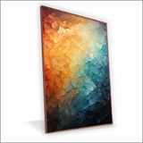 Quadro Pedras Coloridas Canvas Com Vidro Tamanho/moldura 120x80 Caixa Cor Madeira