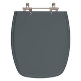 Assento Sanitario Poliester Laguna Cinza Plus Para Vaso Hervy