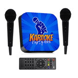 Karaoke Party Box Azul +2 Microfones +de 1000 Músicas Videoke (com Pontuação)