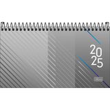 Tilibra - Agenda Executiva Espiral Semanal 16,7 X 8,9 Cm Spot 2025 - Cinza E Azul