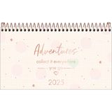 Tilibra - Agenda Espiral Semanal 16,7 X 8,9 Cm Soho 2025 - Bolas Grandes Rosa Adventures