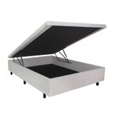 Base Box Baú Viúva Em Courino 120x203x42cm Branco