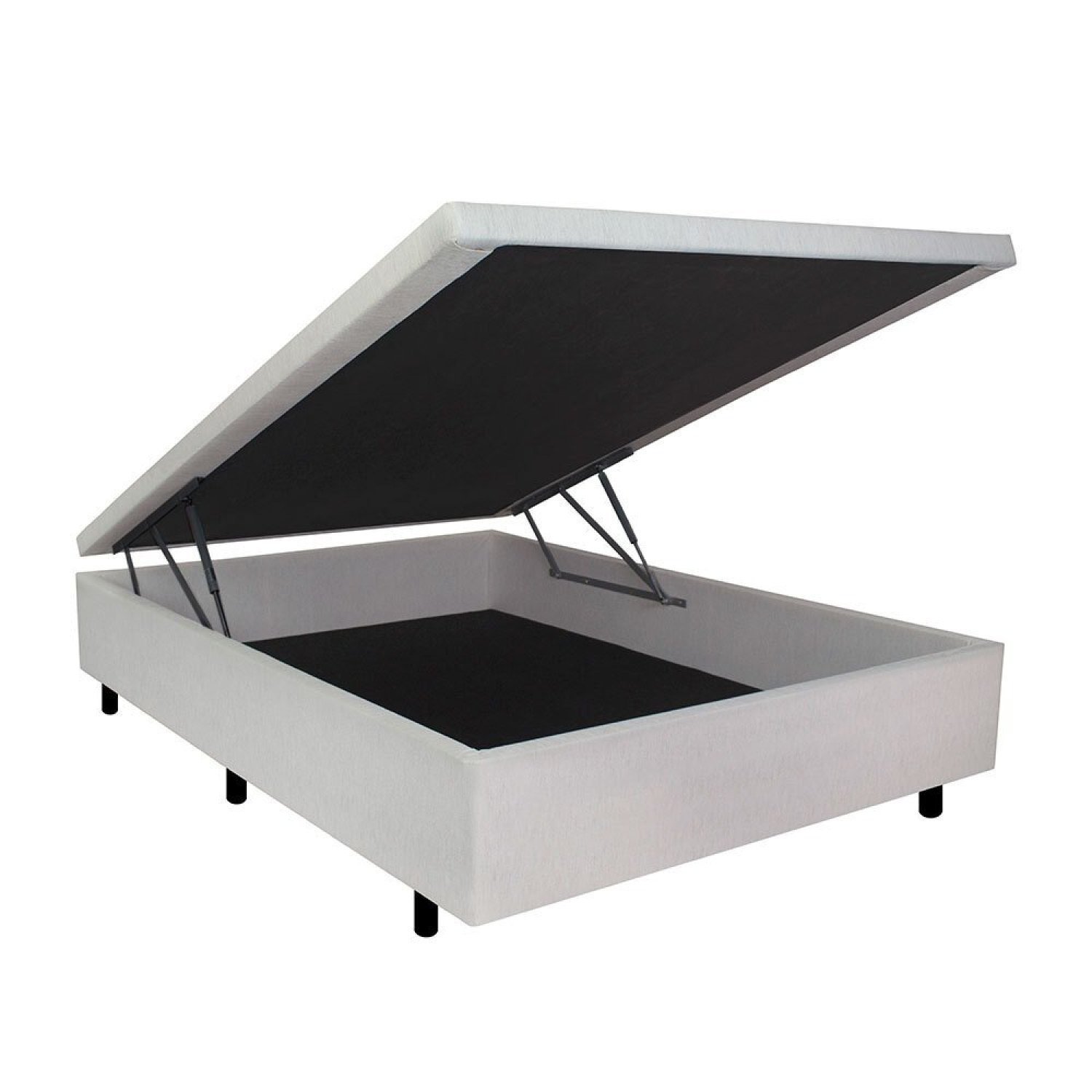 Base Box Baú Viúva Em Courino 120x203x42cm Branco