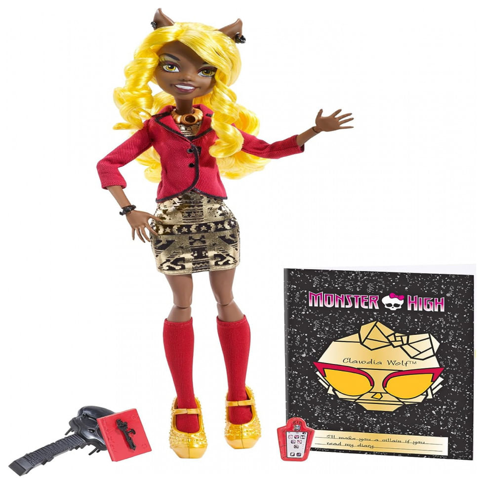 Monster High Boneca Clawdia Lobo Para Criancas A Partir De 6 Anos, Mattel Bdd88, Vermelho