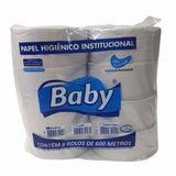 Papel Higiênico Rolão Branco Baby Big Com 8 Un