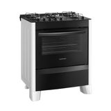 Fogão De Piso Continental 5 Bocas Fc5vb, Mesa De Vidro, Acendimento Automático, Branco, Bivolt