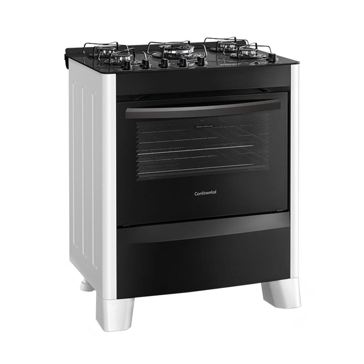 Fogão 5 Bocas Continental Brasil Branco – Bivolt – Fc5vb