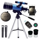 Telescópio Astronômico 5x24 Com Adaptador Para Celular E Controle Remoto Sem Fio, Toyerbee, Azul