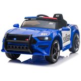 Carro Eletrico Infantil Policial 1 Assento, Com Controle Remoto E Luzes Led, 12v Winado, Azul