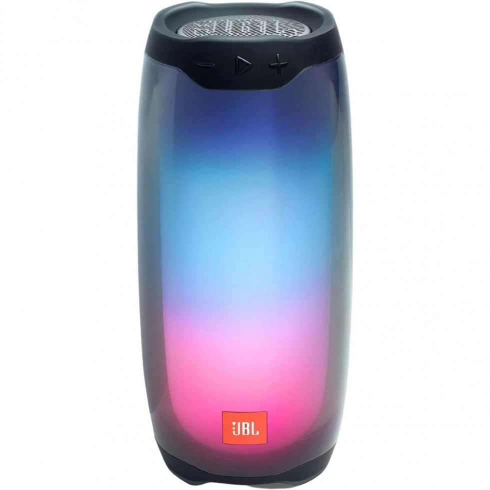 Caixa De Som Bluetooth Portatil Pulse 4 A Prova D Ipx7 E Luzes Led, Jbl Pulse4blkam, Preto