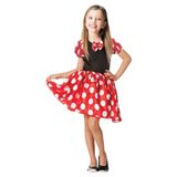 Fantasia Infantil Vestido Menina De Bolinhas Festa De Aniversário Dia Das Crianças Presente Menina Bloquinho Carnaval