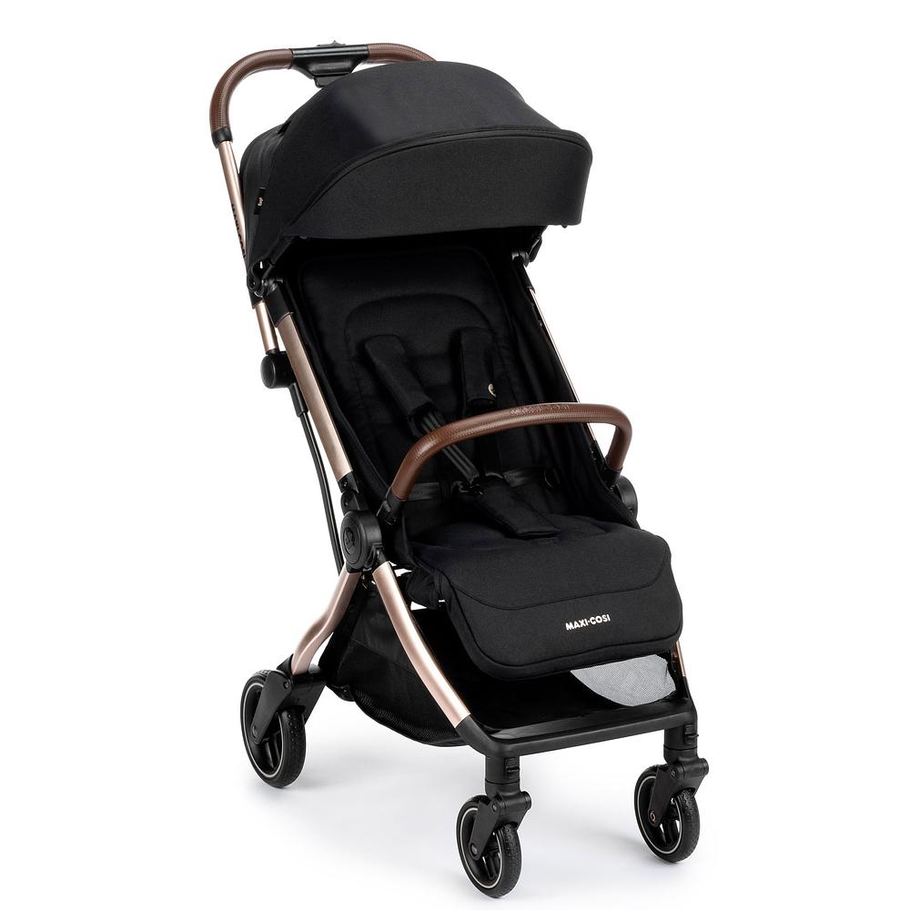 Carrinho de Bebe Maxi Cosi Eva Essential Champagne Preto Imp02008