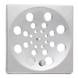 Tampa Ralo Grelha Quadrado 15x15cm Inox Função Abre/ Fecha