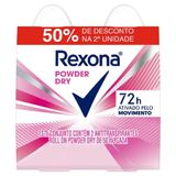 Desodorante Roll-on Rexona Powder Dry Com 2 Unidades 50ml Cada
