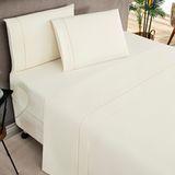 Conjunto Lencol Casal King Size Aundria 200 Fios 100%algodao