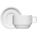 Conjunto 3 Xicaras Cha Com Pires Porcelana Barhotel Germer