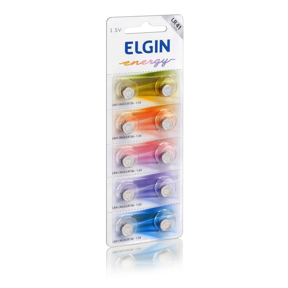 Bateria Alcalina Elgin Lr41 Com 10 Unidades.