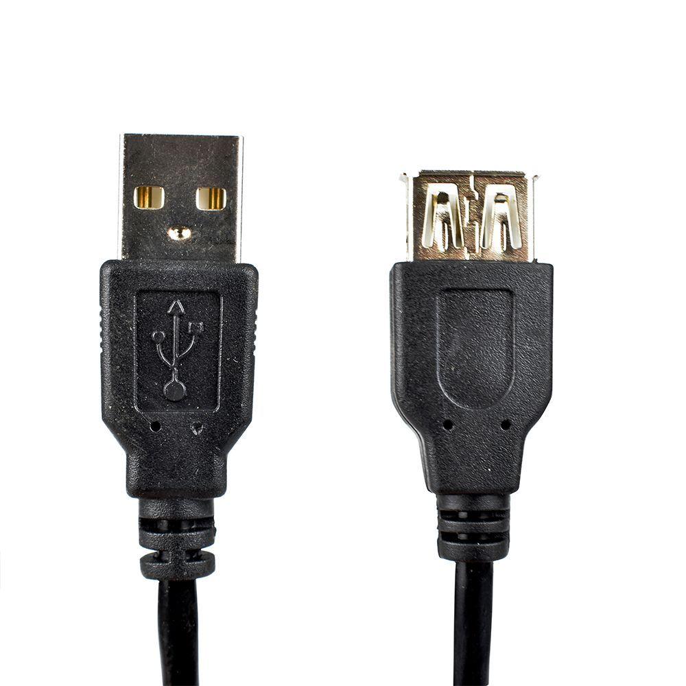 Cabo Extensor Usb 2.0 Evus C-007 A Macho X A Femea 3.0m Preto