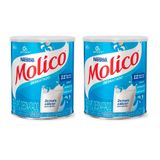 Kit 2 Leite Em Pó Nestlé Molico Desnatado Total Cálcio 280g Cada