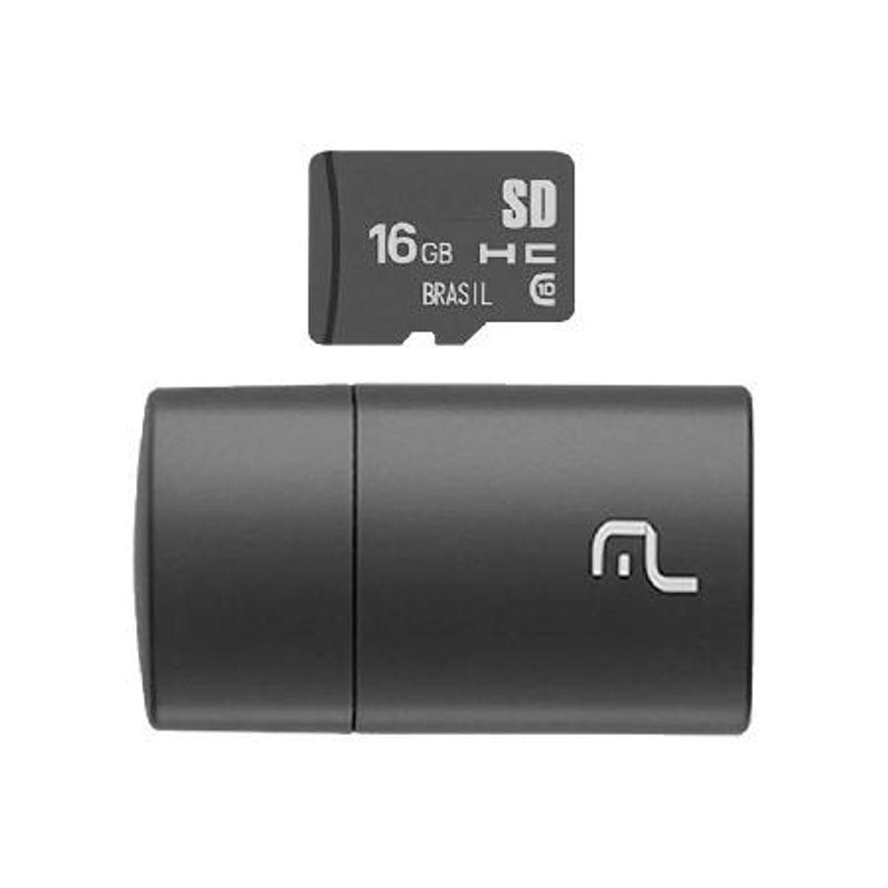 Cartao Micro Sd 16gb Com Leitor Usb Classe 4 Mc162