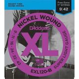 Encordoamento Para Guitarra - Exl120 6 Cordas Super Light .009-.042 - Corda Mi Extra