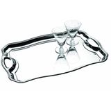 Bandeja Tramontina Classic Retangular Em Aço Inox Com Alças 34 X 24 Cm