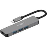 Hub Usb Bright Hdmi 4k Com 3 Portas