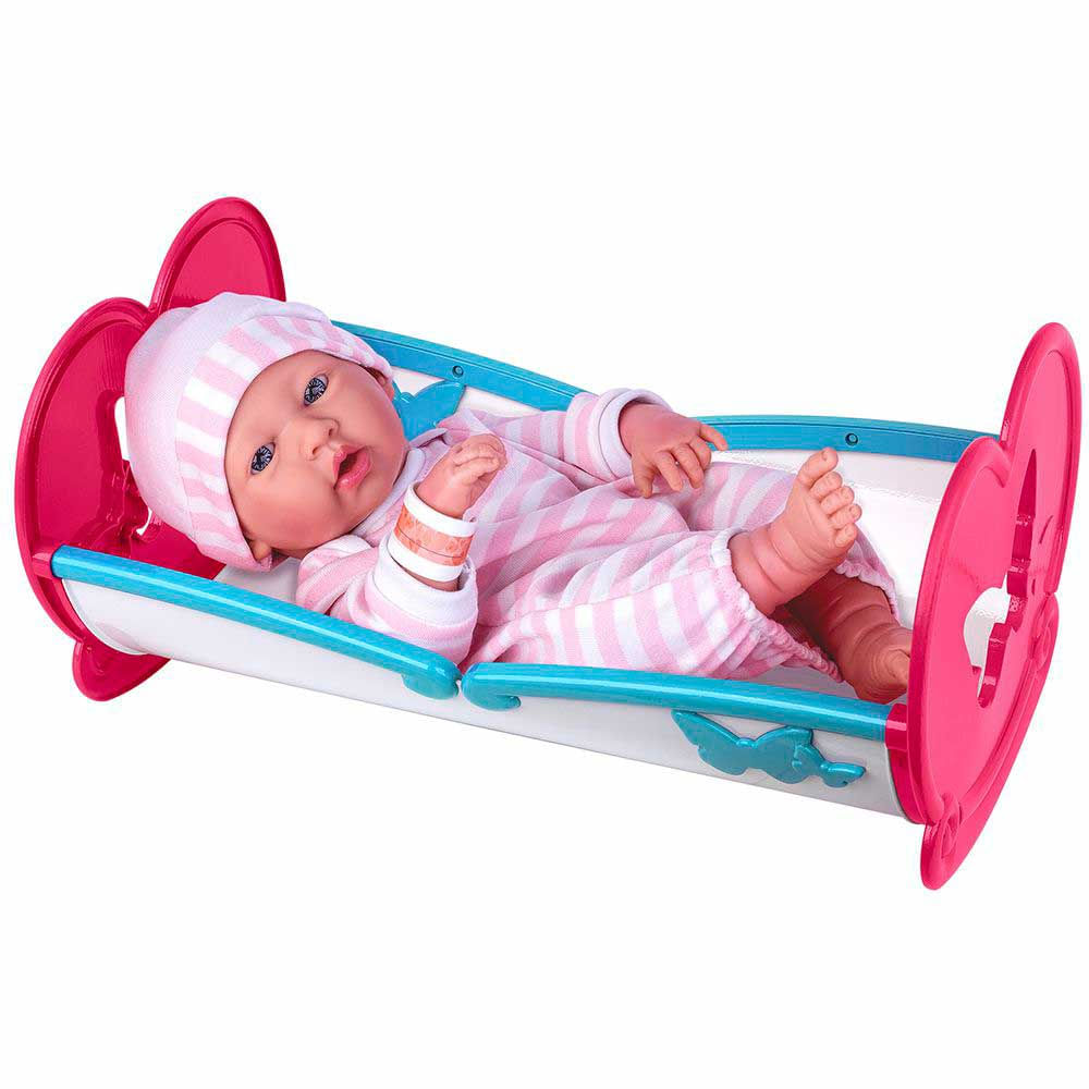 Boneca Com Acessorios Love Bebe Bercinho Cotiplas