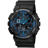 Relógio Casio G-shock Ga-100-1a2dr *three Eye Preto E Azul