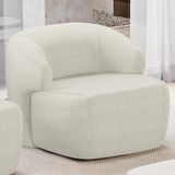 Poltrona Decorativa Fixa Orgânica Living Barolo L06 Linho Cru