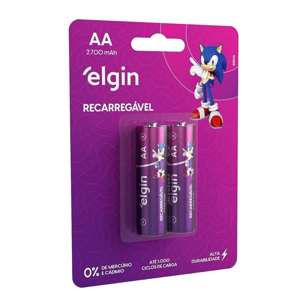 Pilha Recarregavel Elgin Aa 2700mah Blister Com 2