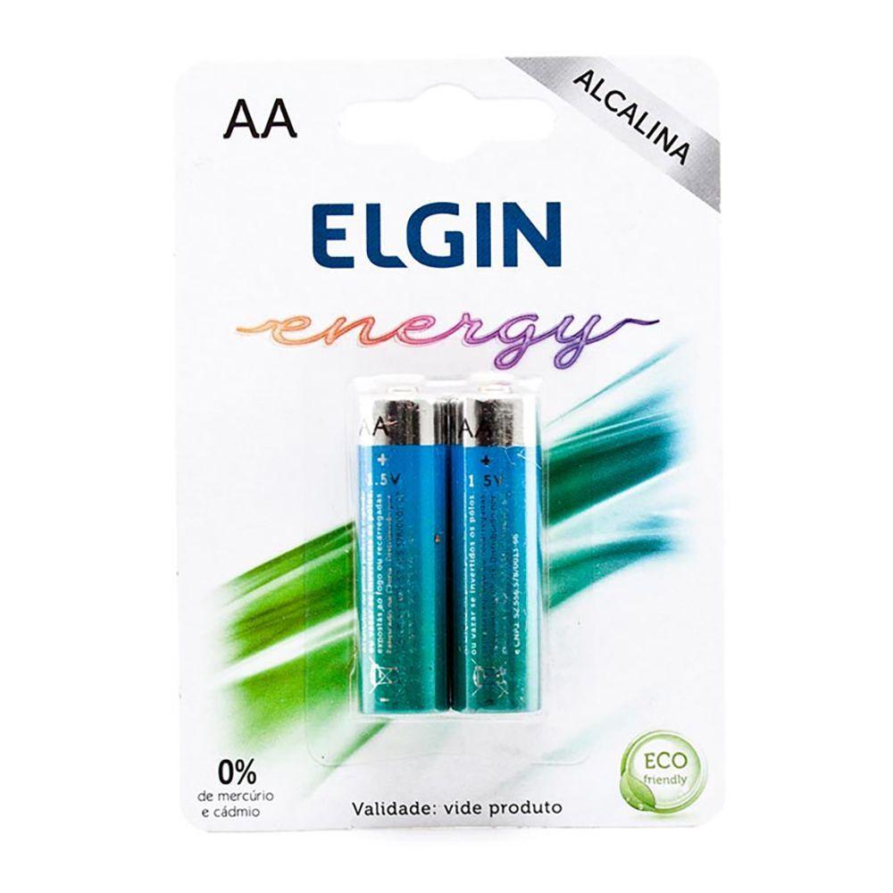 Pilha Alcalina Elgin Aa 1.5v Blister Com 2 Unidades