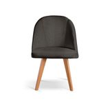Cadeira Para Mesa De Jantar Lua Linho Preto 102