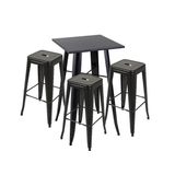 Mesa Alta Bistrô De Bar + 3 Banquetas Altas Iron Tolix