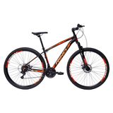 Bicicleta Aro 29 Rino Start Shimano 21 Velocidades - Preto/laranja - 17 &quot;