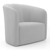 Poltrona Decorativa Living Abby Veludo Cinza Claro - Desk Design