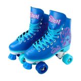 Patins Retrô 4 Rodas Tamanho 35-36 Stitch Di0012 Azul - Bbr