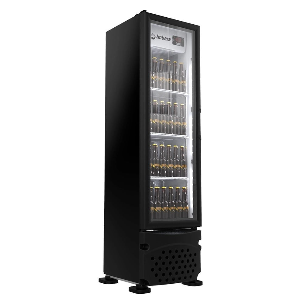 Cervejeira Imbera 215 Litros Porta De Vidro Preta Ccv144 - 220 Volts