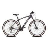 Bicicleta Aro 29 Ksw Xlt 24v K7 Câmbios Shimano Freio Hidráulico Garfo Trava Pneu Faixa - Preto/prata Tam.19