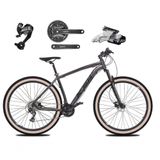 Bicicleta Aro 29 Ksw Xlt 27v Câmbios Shimano Altus Freios Hidráulicos Garfo Trava Pneu Faixa - Grafite Tam.21