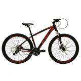 Bicicleta Aro 29 Ksw Xlt 27v Câmbios Shimano Altus Freios Hidráulicos Garfo Trava - Preto/laranja Tam.21