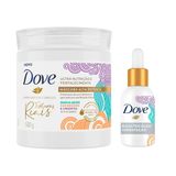 Kit Máscara De Tratamento Dove Texturas Reais 500g + Booster Dove Texturas Reais Hidratação 30ml Cada