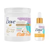 Kit Máscara De Tratamento Dove Texturas Reais 500g + Booster Dove Texturas Reais Nutrição 30ml Cada