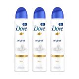 Kit 3 Desodorantes Dove Aerosol Feminino Original 150g Cada