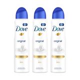 Kit 3 Desodorantes Dove Aerosol Feminino Original 150g Cada